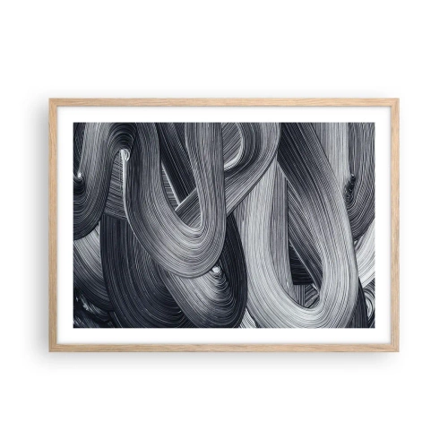 Plakát v rámu světlý dub - Plynulost reality - 70x50 cm