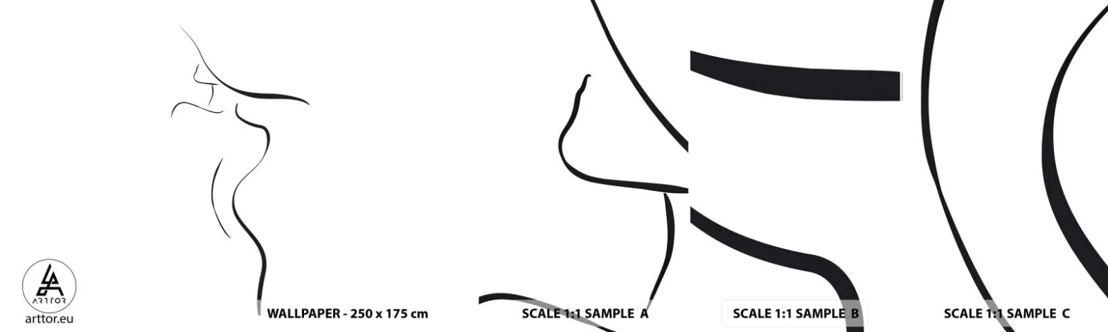 Fototapeta Vzorek Standard Eco - Nepolapitelná jako vlna - Abstrakce, ženské tělo, žena V Klobouku - 100x30 cm