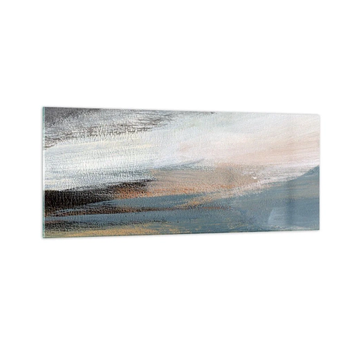 Obraz na skle - Abstrakce: severní krajina - 100x40 cm