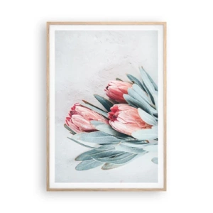 Plakát v rámu světlý dub - Zahanbené svou vlastní krásou - 70x100 cm
