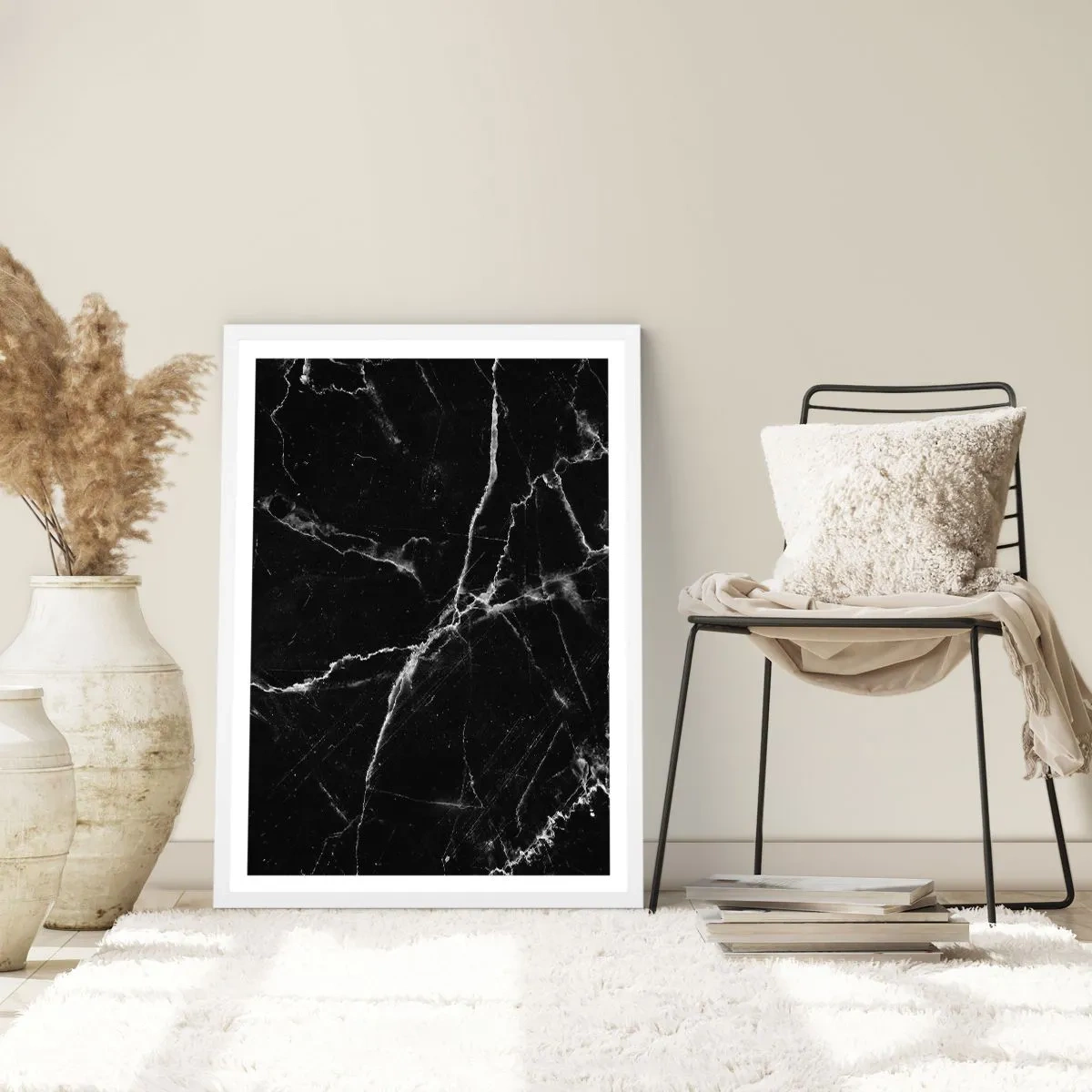 Plakát v bílém rámu - Tajemný život kamene - 70x100 cm