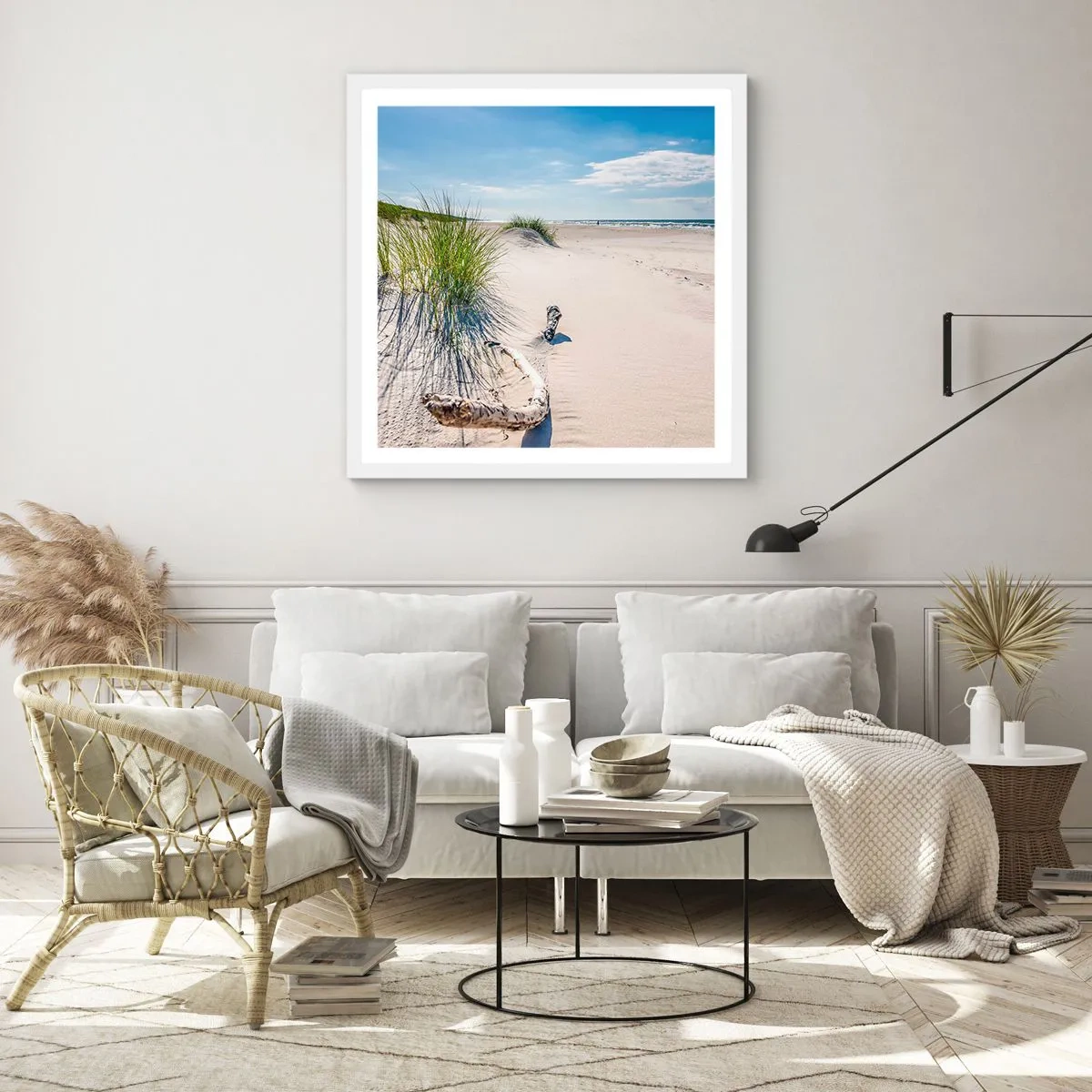 Plakát v bílém rámu - Nejkrásnější? Baltská - 60x60 cm