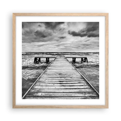 Plakát v rámu světlý dub - Čekám na vítr, co rozfouká… - 50x50 cm