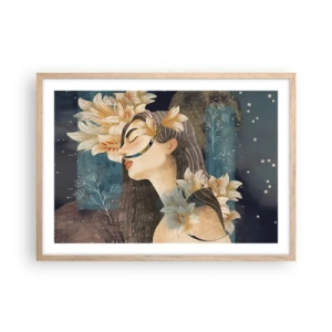 Plakát v rámu světlý dub - Pohádka o princezně s liliemi - 70x50 cm