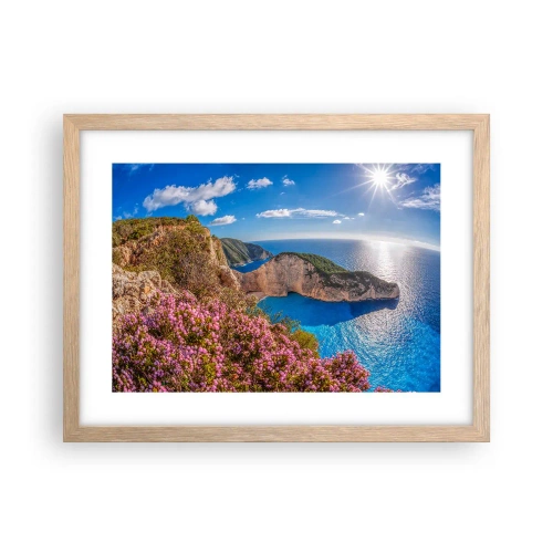 Plakát v rámu světlý dub - Moje velké řecké prázdniny - 40x30 cm