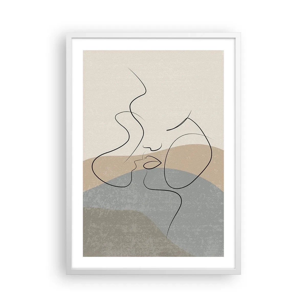 Plakát v bílém rámu - Jako tah štětcem - 50x70 cm