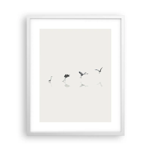 Plakát v bílém rámu - Čtyři jednoduché kroky - 40x50 cm