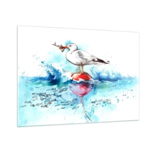 Obraz na skle - Vydařený rybolov - 100x70 cm