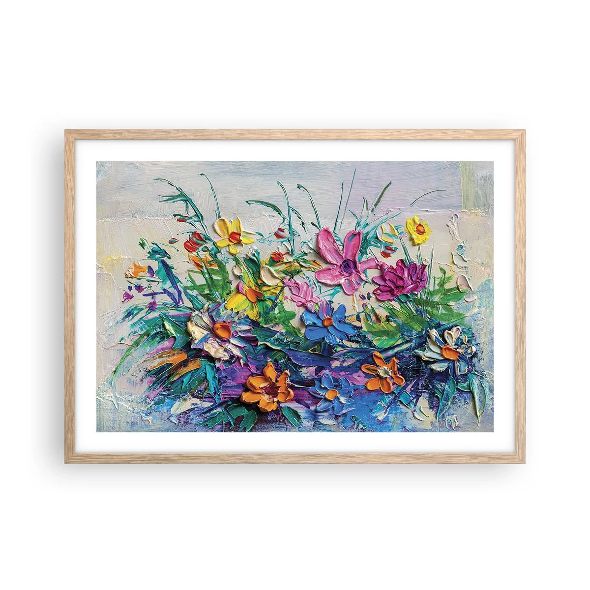 Plakát v rámu světlý dub - Vůbec ne zátiší - 70x50 cm