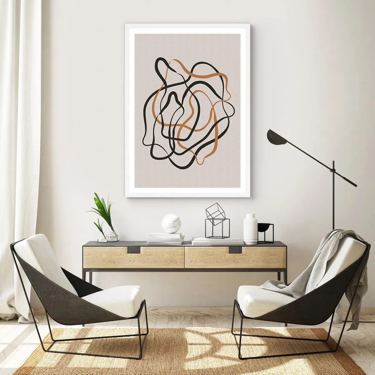 Plakát v bílém rámu - Všechno se pokroutilo - 70x100 cm