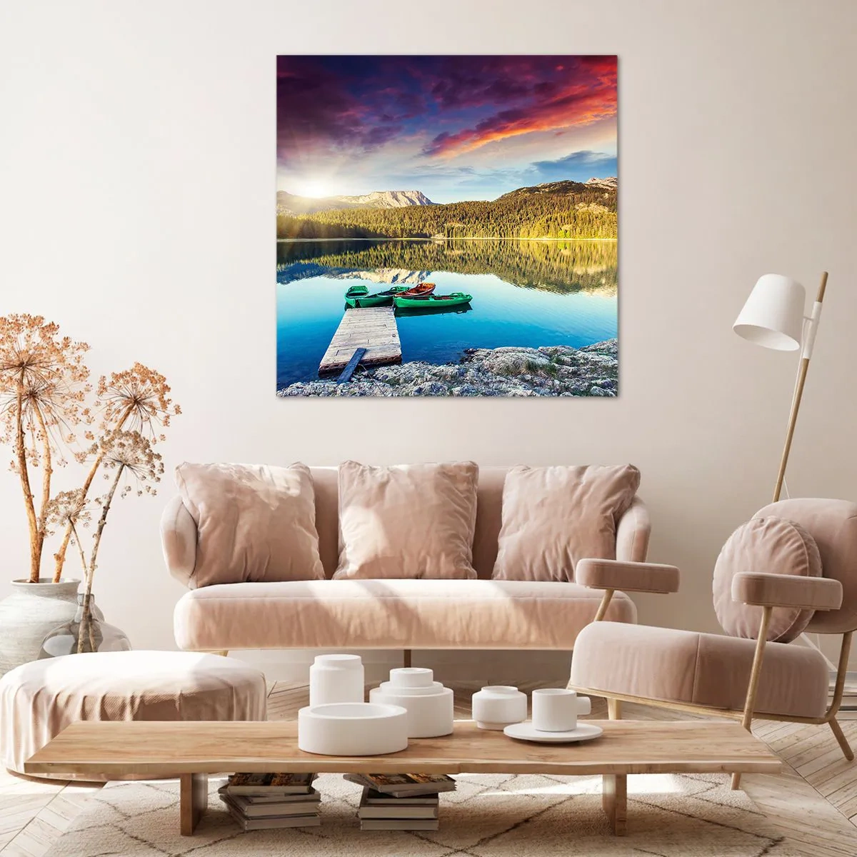 Obraz na plátně - U vody hladké jako zrcadlo - 70x70 cm