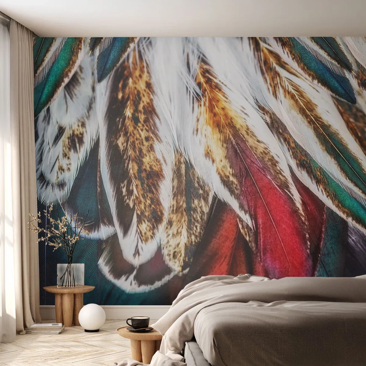 Fototapeta Samolepicí Deluxe Sticker - Tajemství letu - Abstrakce, Kus, Boho - 250x175 cm