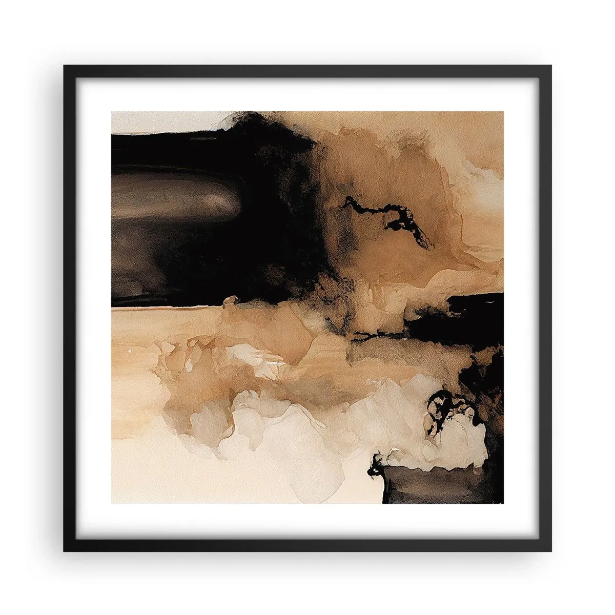 Plakát v černém rámu - Poutavá abstrakce - 50x50 cm