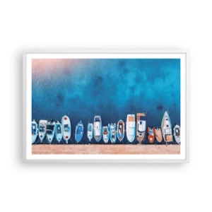 Plakát v bílém rámu - V řadě za sebou - 91x61 cm