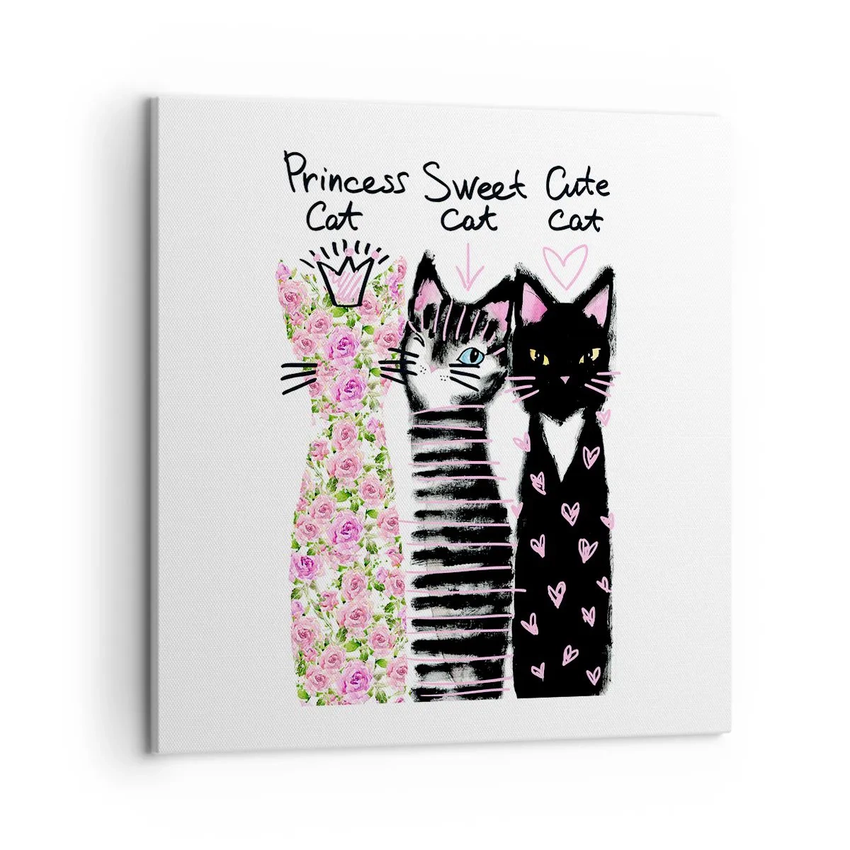 Obraz na plátně - Byly tři kočičky - 50x50 cm