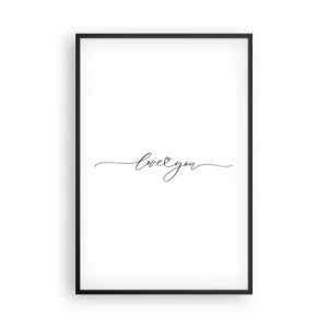 Plakát v černém rámu - Černé na bílém - 61x91 cm