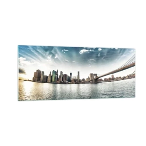 Obraz na skle - Skleněný ostrov - 100x40 cm