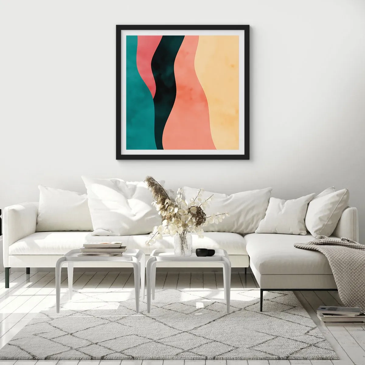 Plakát v černém rámu - Kompatibilní nesoulad - 60x60 cm