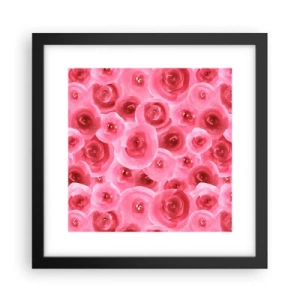 Plakát v černém rámu - Růže dole i nahoře - 30x30 cm