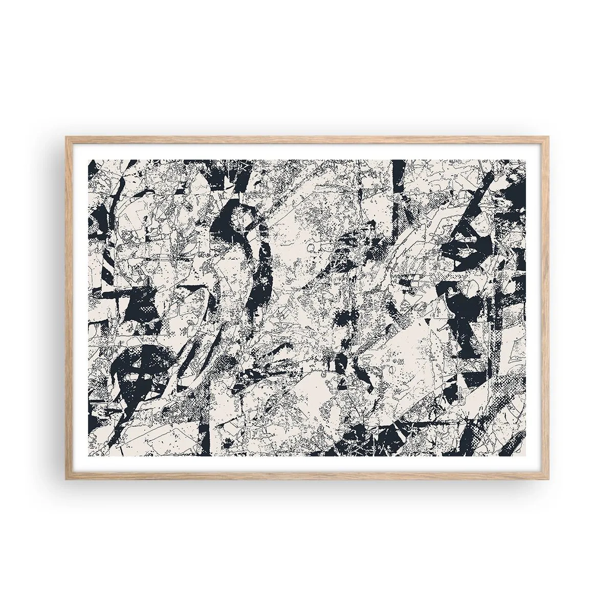 Plakát v rámu světlý dub - Prolínání protikladů - 100x70 cm