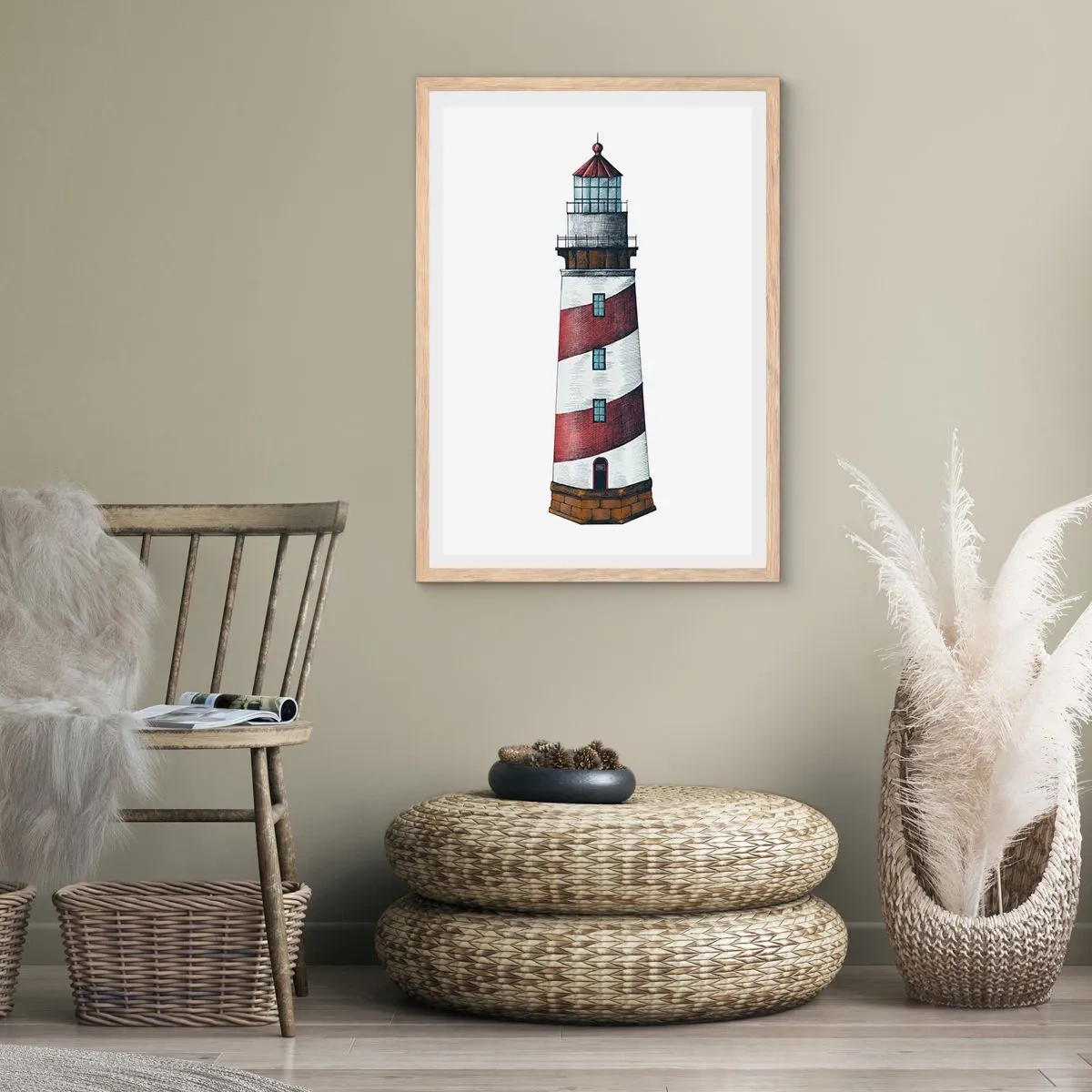 Plakát v rámu světlý dub - Vždy na stráži - 40x50 cm