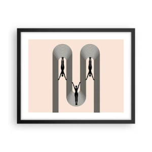 Plakát v černém rámu - Vzhůru nohama - 50x40 cm