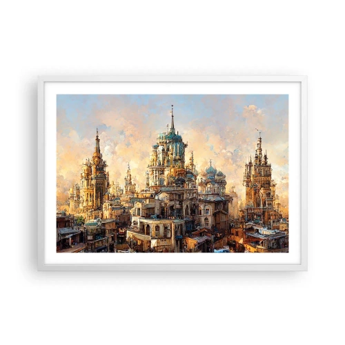 Plakát v bílém rámu - Město měst - 70x50 cm