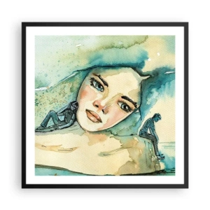 Plakát v černém rámu - Am I blue? - 60x60 cm