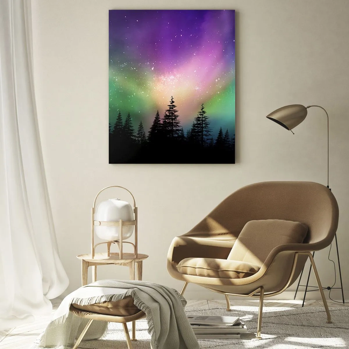 Obraz na skle - Bílá magie - 50x70 cm