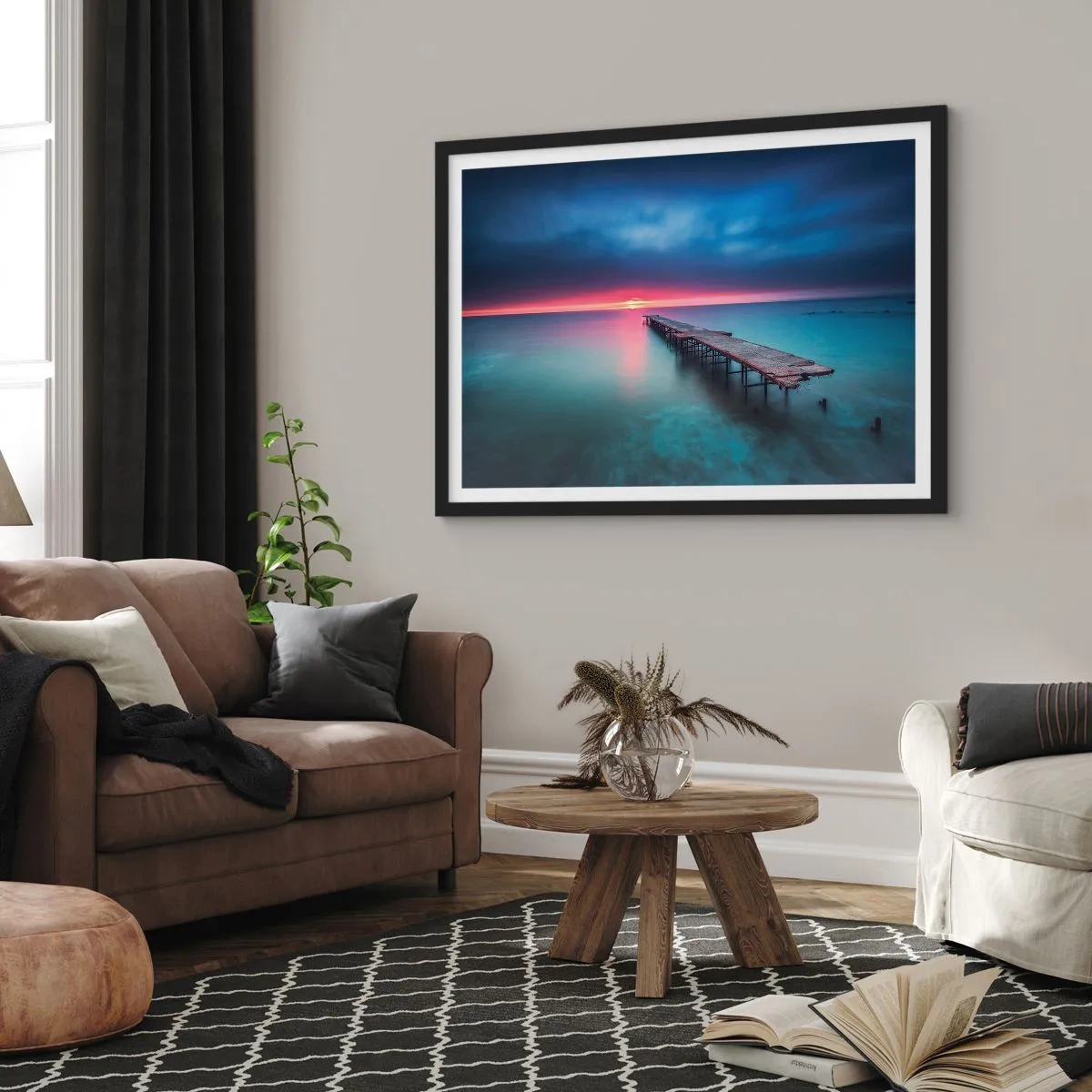 Plakát v černém rámu - Mezi nebem a zemí - 70x50 cm