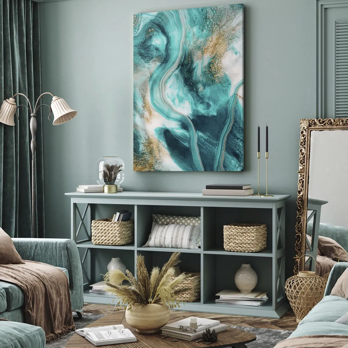 Obraz na plátně - Řeka zlata - 50x70 cm