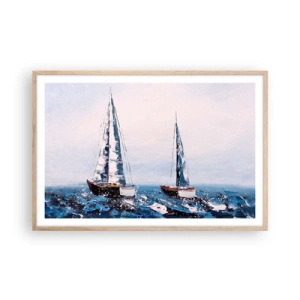 Plakát v rámu světlý dub - Bratrství větru - 91x61 cm