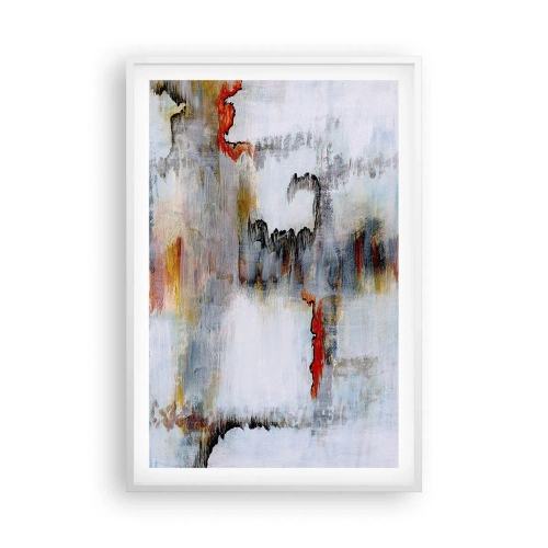 Plakát v bílém rámu - Klackem po vodě - 61x91 cm