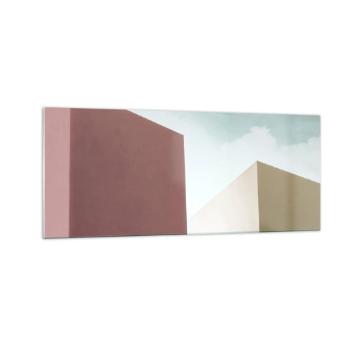Obraz na skle - Geometrie slunečného léta - 100x40 cm