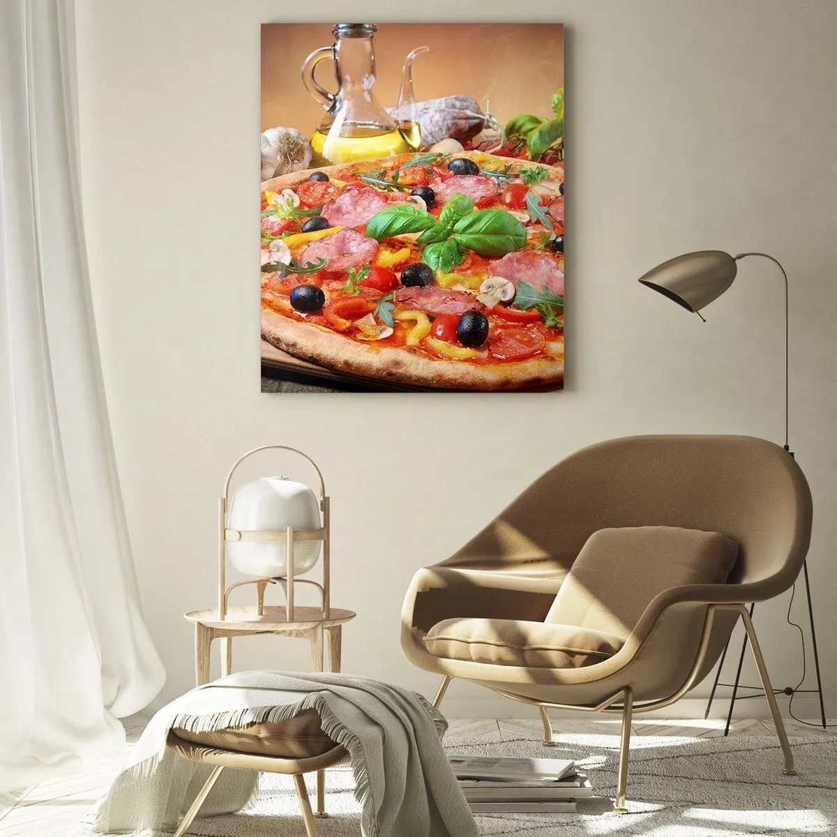 Obraz na skle - Se skutečně italskou chutí - 50x70 cm