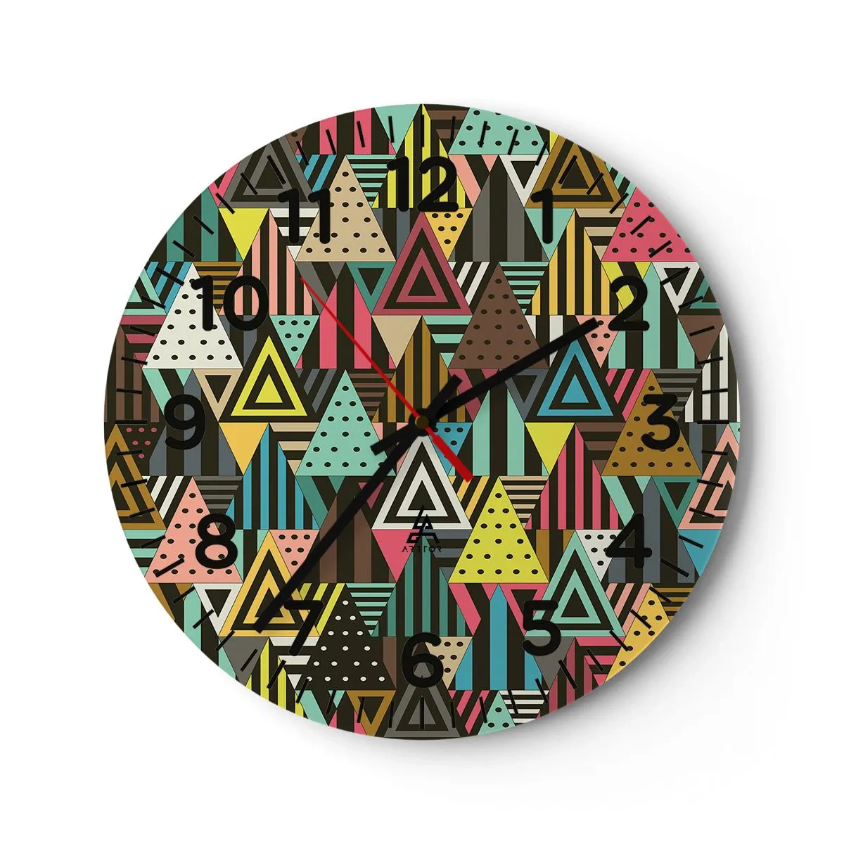 Nástěnné hodiny - V rytmu na tři - 40x40 cm