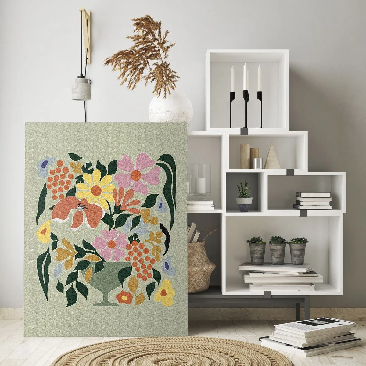 Obraz na skle - Kytice překypující životem - 50x70 cm