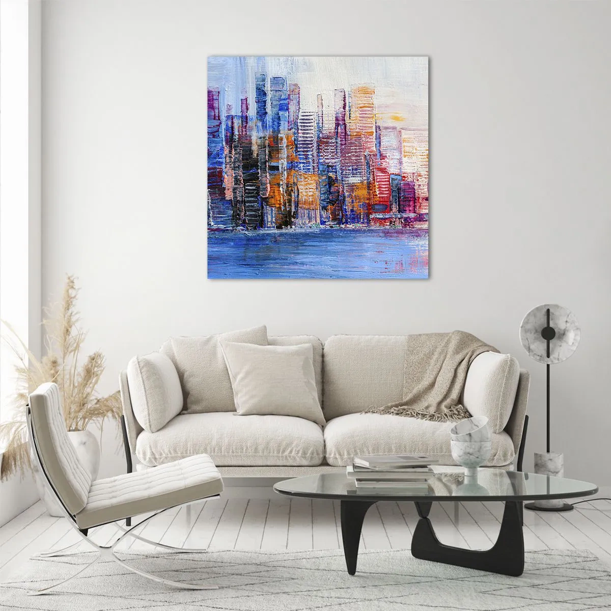 Obraz na skle - Radostná metropole - 40x40 cm