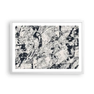Plakát v bílém rámu - Prolínání protikladů - 70x50 cm