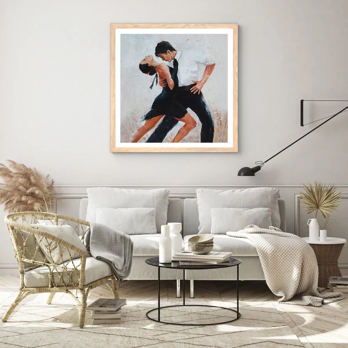 Plakát v rámu světlý dub - Tango mých tužeb a snů - 60x60 cm