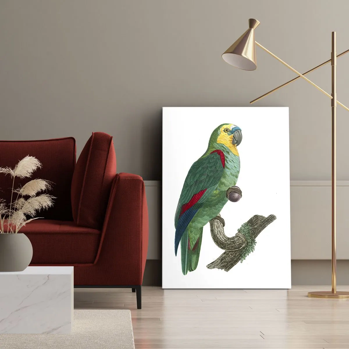 Obraz na plátně - Portrét papouška - 80x120 cm