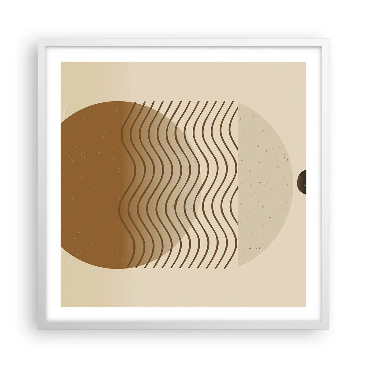 Plakát v bílém rámu - O původu geometrických obrazců - 60x60 cm