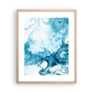 Plakát v rámu světlý dub - Modrý koncert - 40x50 cm