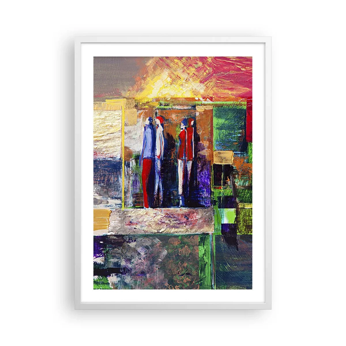 Plakát v bílém rámu - Vztahy a emoce - 50x70 cm