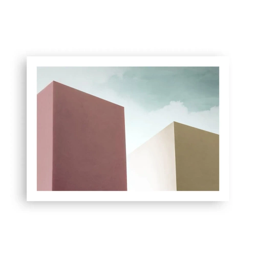 Plakát - Geometrie slunečného léta - 70x50 cm