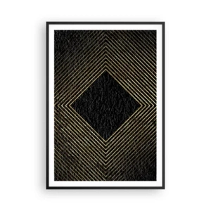 Plakát v černém rámu - Geometrie ve stylu glamour - 70x100 cm