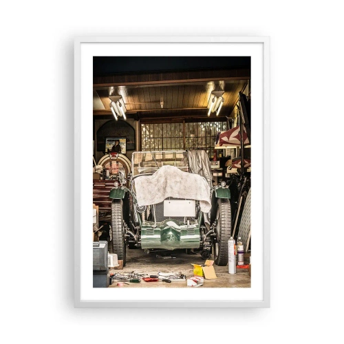 Plakát v bílém rámu - Zpět do minulosti - 50x70 cm