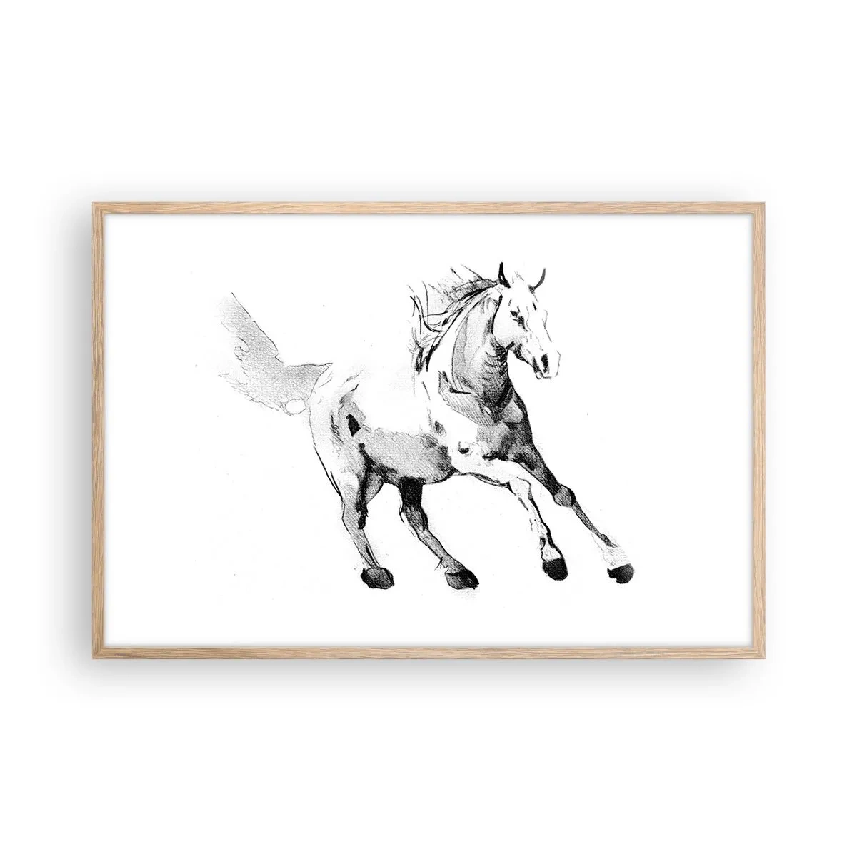 Plakát v rámu světlý dub - Nezkrocená duše - 91x61 cm