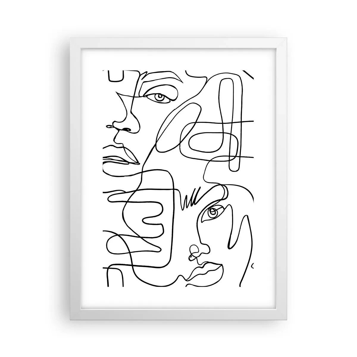Plakát v bílém rámu - Ve spletených emocích - 30x40 cm