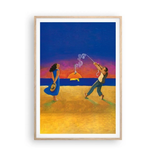 Plakát v rámu světlý dub - Více než hvězda z nebe - 70x100 cm